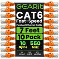 GEARit Cat 6 Ethernet Patch Cable 7 ft Orange by GEARit