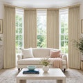 Pinch Pleated Beige Curtains 90 Inches Long by Twodrapes