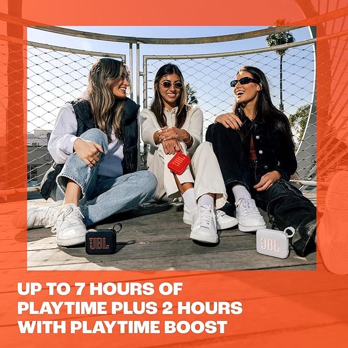 JBL Go 4 - Ultra-Portable, Waterproof and Dustproof Bluetooth Speaker, Big JBL Pro Sound with Punchy bass, 7-Hour Built-in Battery, Made in Part with Recycled Materials (Blue)