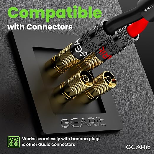 GEARit Outdoor Speaker Wire CL3 Rated, 12 Gauge Speaker Wire, Speaker Cable 100 ft for Outdoor Speakers, Patio, Garden, Backyard Audio, Direct Burial in Ground/in Wall, CCA (Black, 2-Conductors)