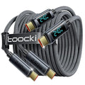 toocki USB C Cable [2Pack,6.6ft] 240W Fast Charging Cord with LED Display Compatible with iPhone 17 16 15 Pro Plus Pro Max Air, iPad Pro, Samsung Galaxy S25 S24, Switch, MacBook Air, Pixel
