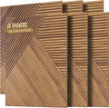 Autorific Acoustic Wall Panels,6 Pack Total Size 72 x 48 Inches,Self-Adhesive Decorative Acoustic Panels for Wall and Ceiling,3D UV Printing with Wood Look,Beech