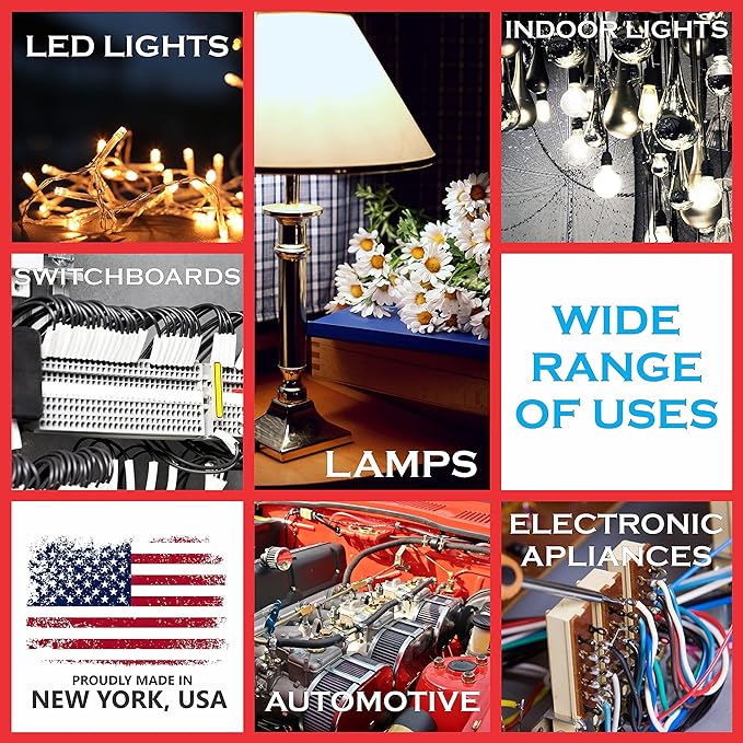 NATIONAL Wire & Cable – 18 AWG 2-Conductor Premium Copper Wire, 50 ft, Stranded | Made in USA, Flexible Jacket | LED Strips, Electronics, Low Voltage, DIY Projects, Indoor and Outdoor Use