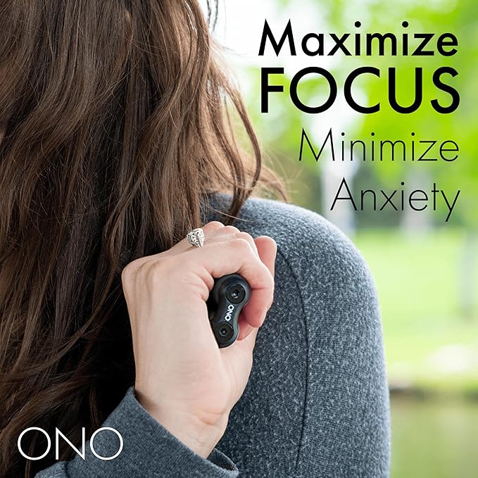 ONO Roller - Handheld Fidget Toy for Adults | Help Relieve Stress, Anxiety, Tension | Promotes Focus, Clarity | Compact, Portable Design (Black, Junior Size - Aluminum)