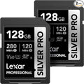 Lexar 128GB Professional Silver PRO SD Card, Full HD, by Lexar