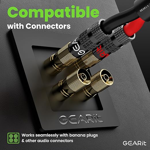 GEARit Outdoor Speaker Wire CL3 Rated, 12 Gauge Speaker Wire, Speaker Cable 250 ft for Outdoor Speakers, Patio, Garden, Backyard Audio, Direct Burial in Ground/in Wall, OFC (Black, 2-Conductors)