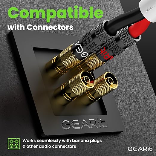 GearIT 16/2 Speaker Wire (100 Feet) 16AWG Gauge - in Wall Audio Speaker Wire Cable / CL2 Rated / 2 Conductors - OFC Oxygen-Free Copper, White 100ft
