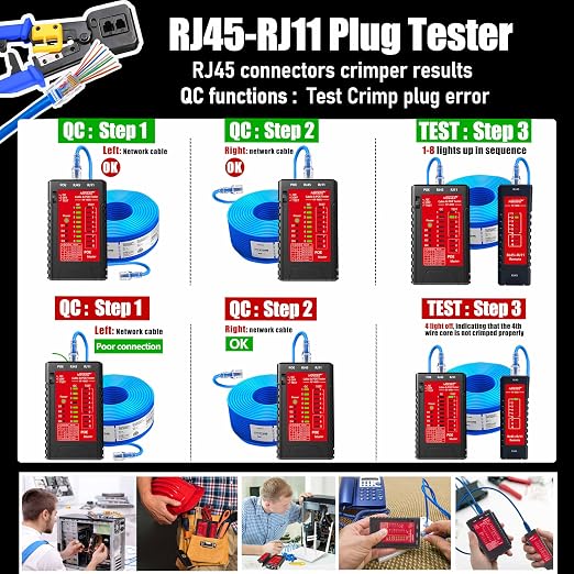 NF-468S RJ45 Network Cable Tester - Image 4