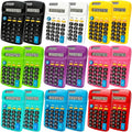 18 Pack Small Calculator Bulk: 8 Digit Hand Held Basic Calculator Solar Battery by Qneiaym
