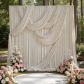 10ft x 15ft Beige Backdrop Curtains by CO-AVE