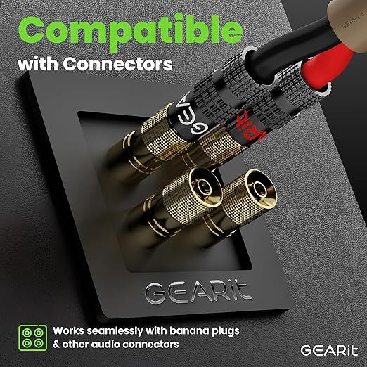 GEARit Outdoor Speaker Wire CL3 Rated, 12 Gauge Speaker Wire, Speaker Cable 100 ft for Outdoor Speakers, Patio, Garden, Backyard Audio, Direct Burial in Ground/in Wall, OFC (Brown, 2-Conductors)