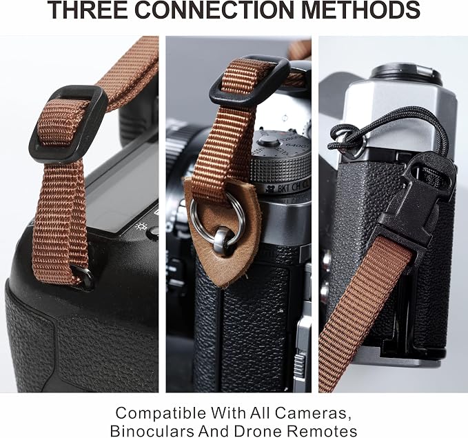 Padwa Lifestyle Striped Orange Camera Strap - Image 7