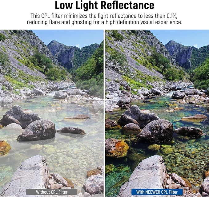 NEEWER Polarizer Filter 43mm Circular MC CPL - Image 5
