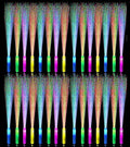 36 Pack Glow Sticks Light Up Fiber Optic Stick Glow Wands Bulk by NUDALA